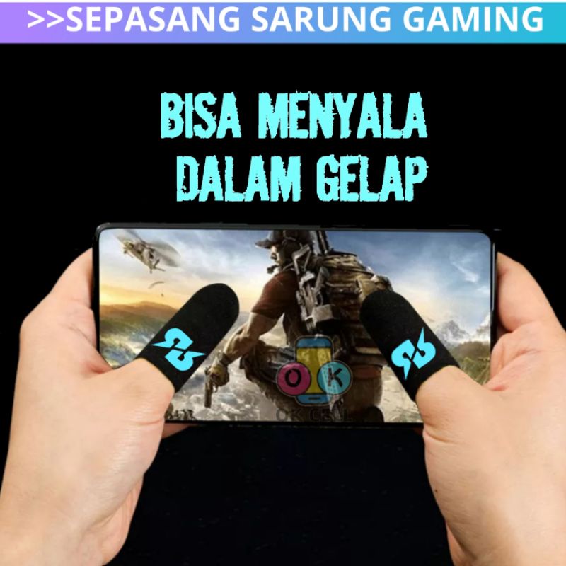 RRQ Sarung Jempol Jari Tangan Gaming Anti Keringat Basah Buat Game FF ML PUBGM FREE FIRE Super Sensitif