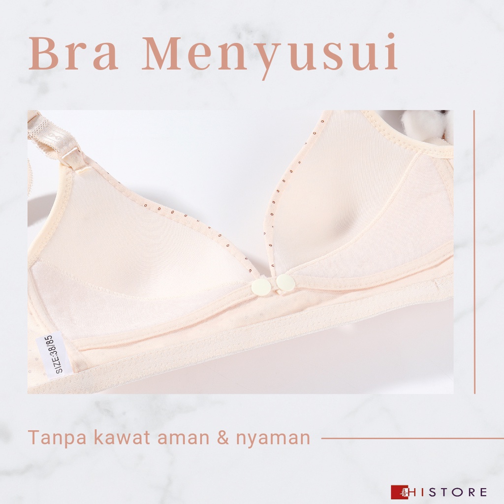 [HI] Bra Menyusui &amp; Wanita Hamil Busa Tanpa Kawat Gesper Depan 989 Bahan Premium