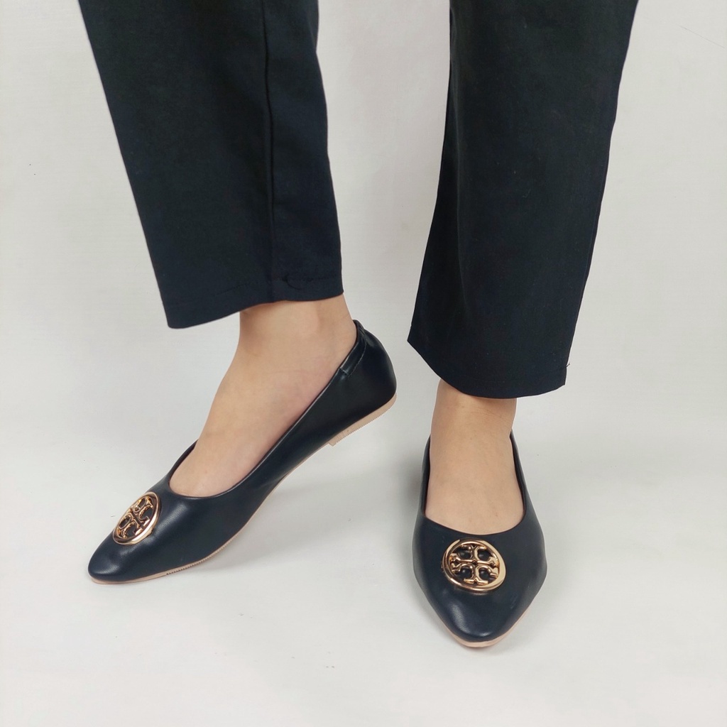 JY MSB 01 Sepatu Flat Shoes Sepatu Balet Kasual Sandal Teplek Wanita Ballerina Flatshoes Lancip Cewek Import