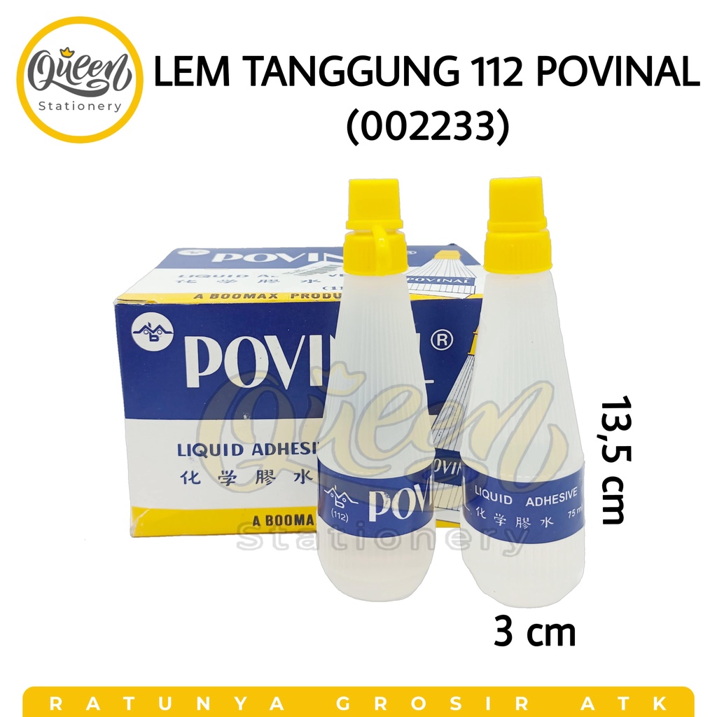 

1 PCS LEM TANGGUNG 112 POVINAL (002233) - LEM KERTAS CAIR BENING