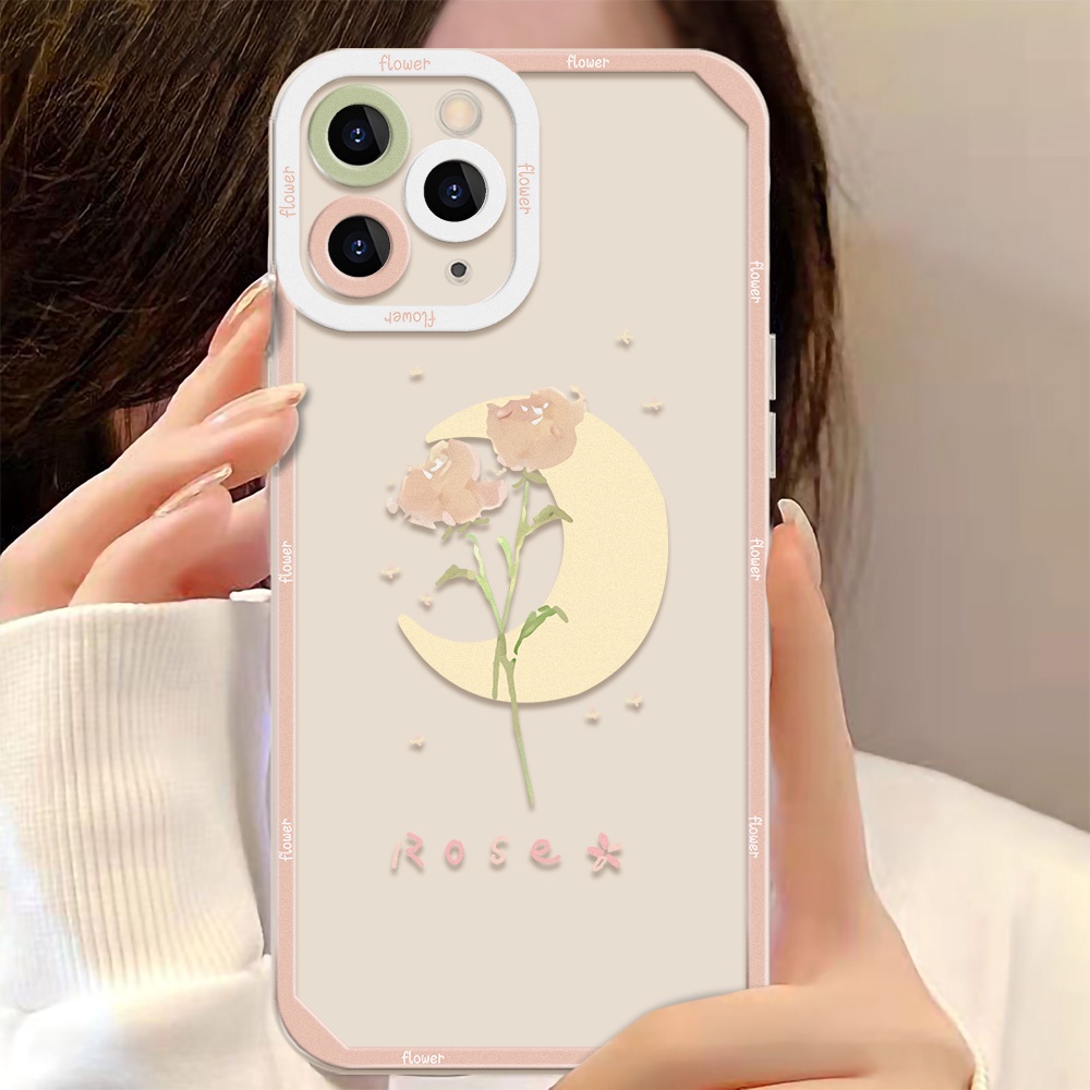 Soft Case TPU Motif Bunga Tulip Untuk Vivo Y20i Y21 Y17 Y11 Y12 Y15 Y15S Y30 Y95 Y91 Y91C Y93 Y90 V23 V23e S12 Y3 Y12 Y12S Y32 Y20T Y31 Y33 Y33T Y21T Y3 Y21T Y33T