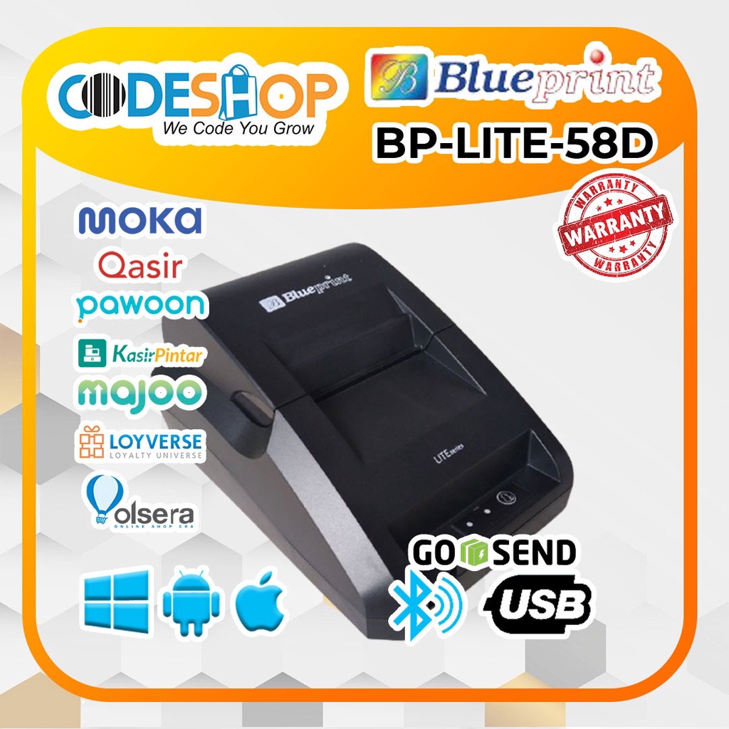 Printer Kasir Blueprint BP LITE 58 D Usb Bluetooth