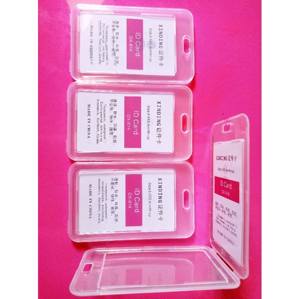 

Frame Casing Box Tempat ID card flasdisk holder warna BENING Tutup potrait Anti Air