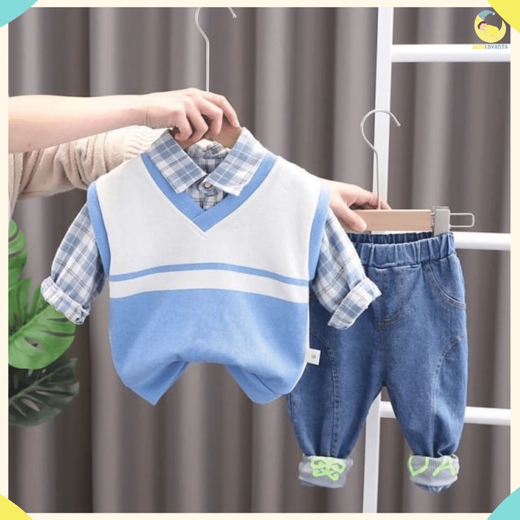 [COD] Setelan baju baby impor premium VEST BIPU Anak lucu impor premium 0-5 Tahun/ Babylovanta