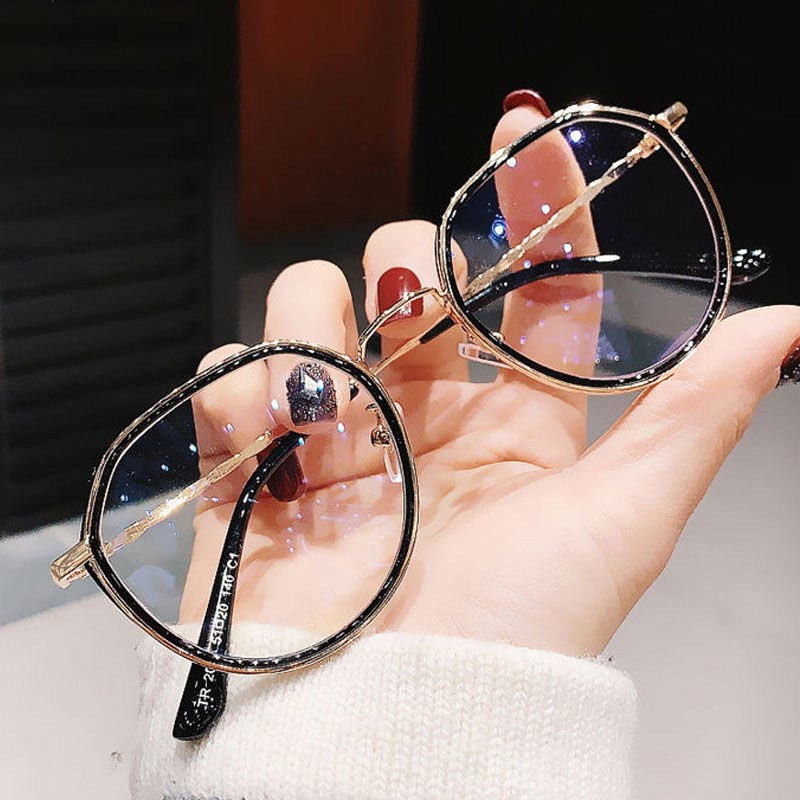 Kacamata Anti Radiasi Gaya Bentuk Metal Frame Fashion Glasses Wanita Pria