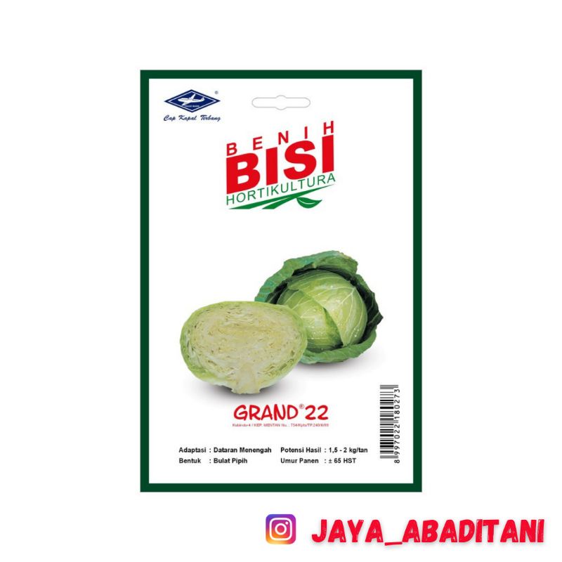 Benih Bisi Kubis Grand 22 isi 200 Biji