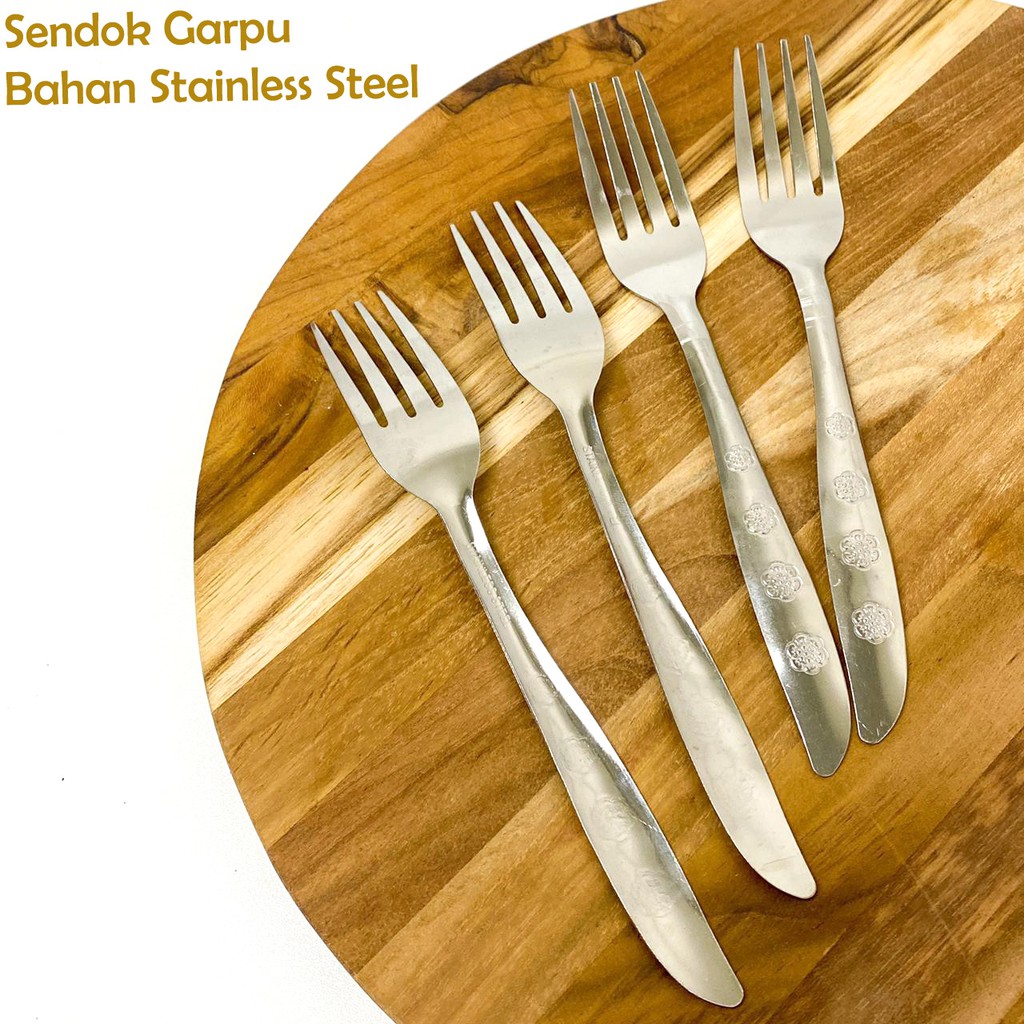 Sendok Makan / Sendok Garpu Stainless Steel 12PCS - Sendok Bahan Tebal
