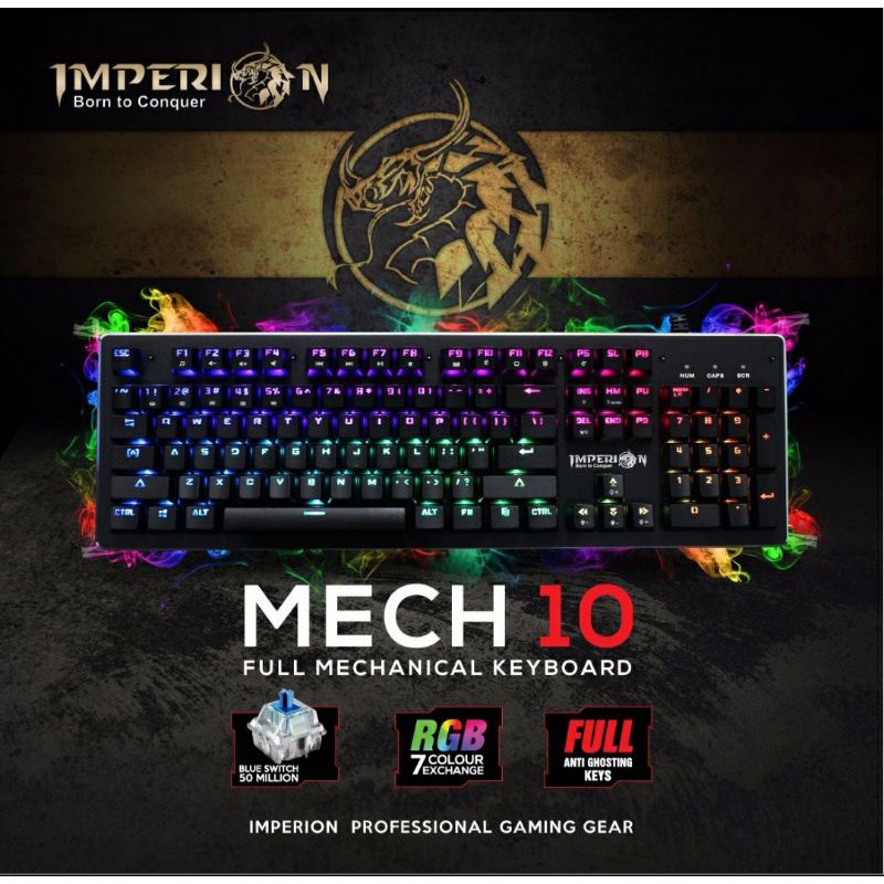 Imperion Mech10 Keyboard Gaming Mechanical RGB Full Size