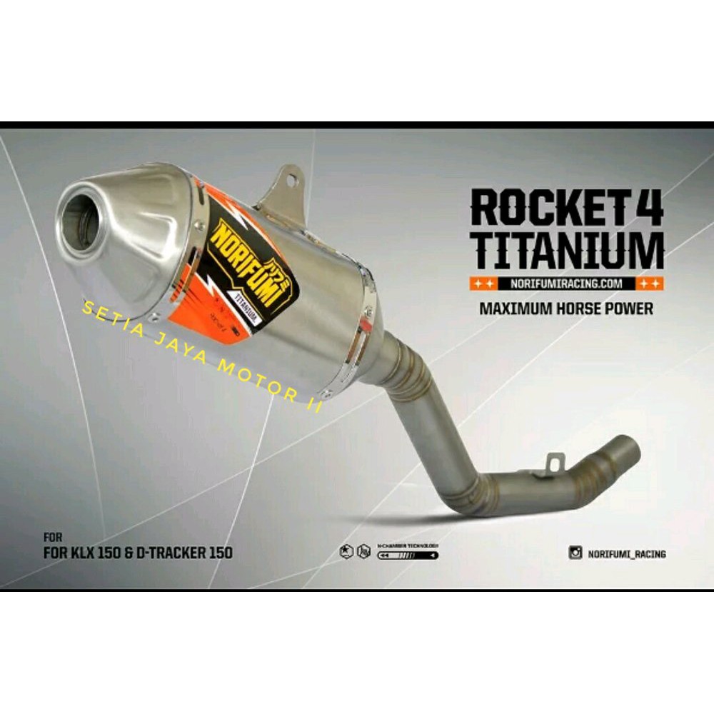KNALPOT HONDA CRF 150L NORIFUMI ROCKET 4SS TITANIUM ORI D bac 92