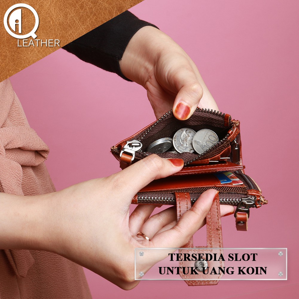 DOMPET LIPAT KULIT SAPI ASLI FUNGSIONAL 13 SLOT CARD 100% KUALITAS PREMIUM free ech01 D004