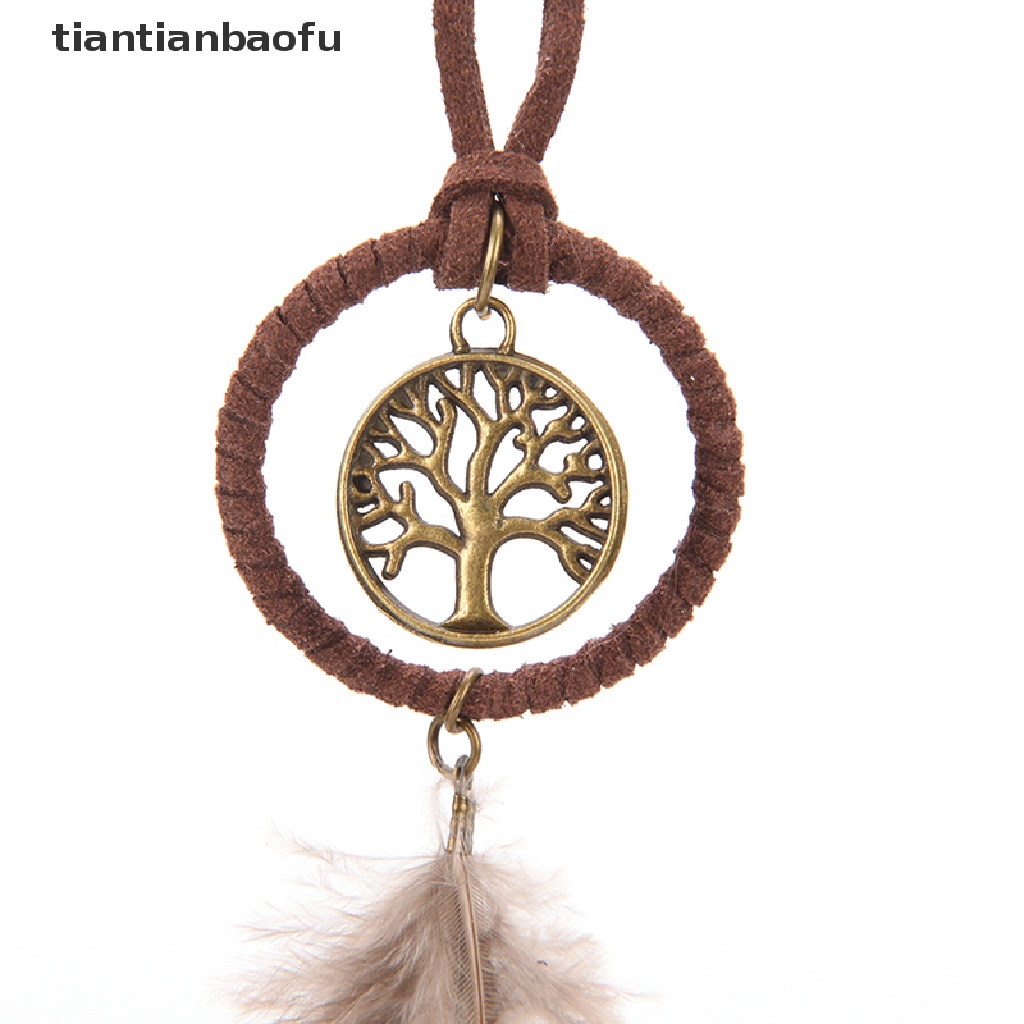 [tiantianbaofu] Mini Dream Catcher Feather Hanging Decoration Wall Car Hanging Ornament Key Chain Boutique