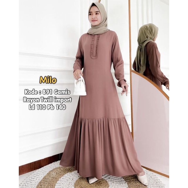 Ribyka Collection Gamis Rayon Twill Import