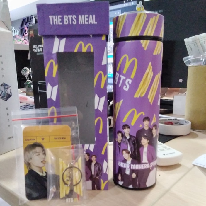 BOTOL MINUM TUMBLER BTS X MCD TERMOS THE MEAL K-POP ARMY KADO PAKET SOUVENIR UNIK-3