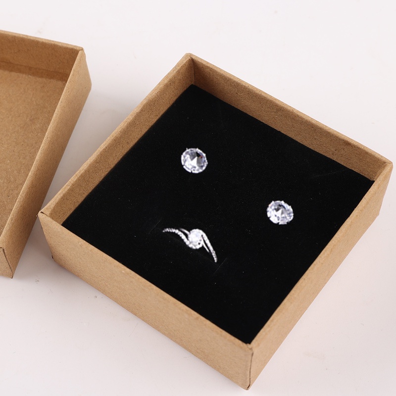 Kraft Paper Earrings Ring Box /Pendant Gift Boxes High Quality Jewelry Organizer Display Paper Packaging