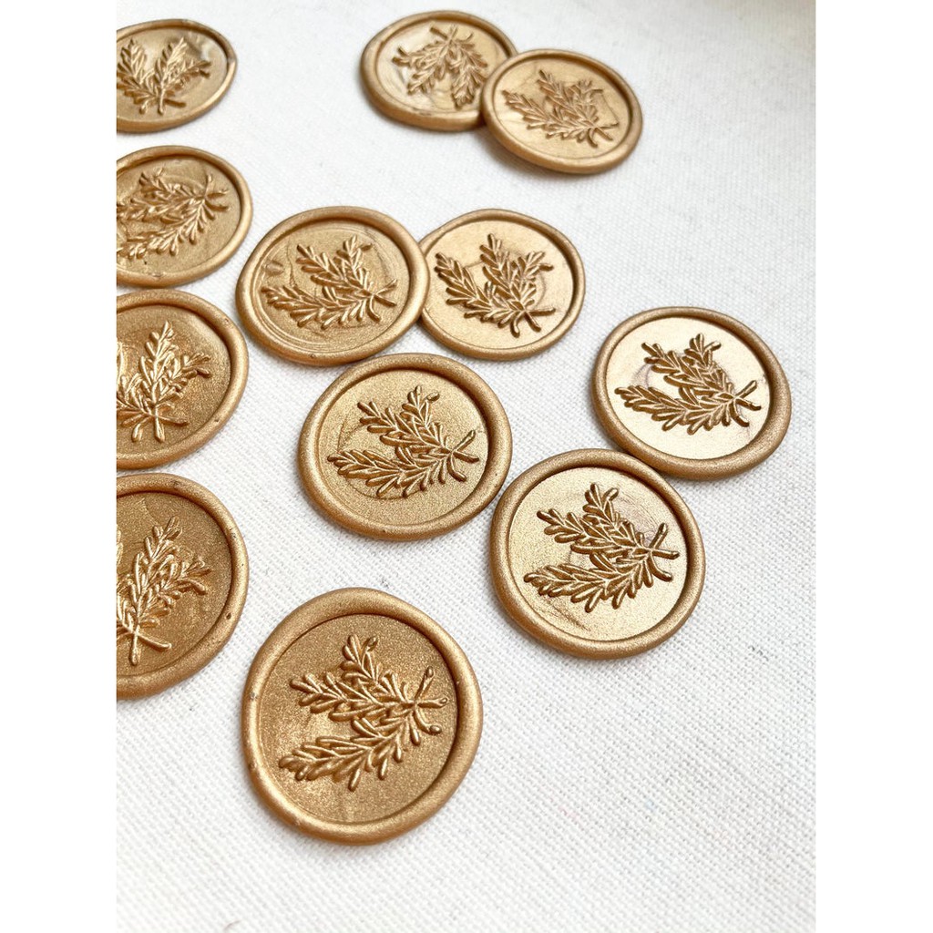 

Rosemary Leaf Self Adhesive Wax Seal, Botanical Wax Seal Stickers, Wedding Wax Sticker