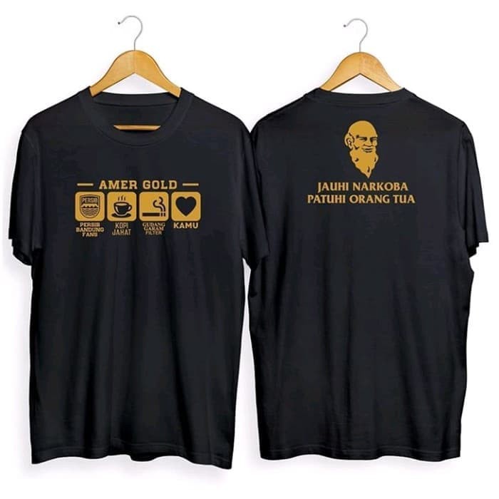 KAOS COMBED 30S AMER PERSIB BAJU TSHIRT jauhi narkoba patuhi orang tua BOBOTOH