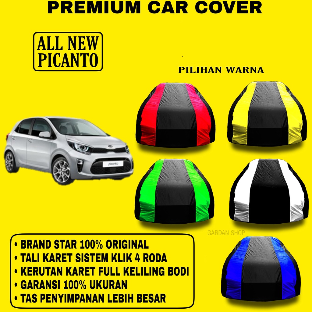 Body Cover ALL NEW PICANTO Garis 2 WARNA Penutup Prlindung Bodi All New Picanto PREMIUM Two Tone