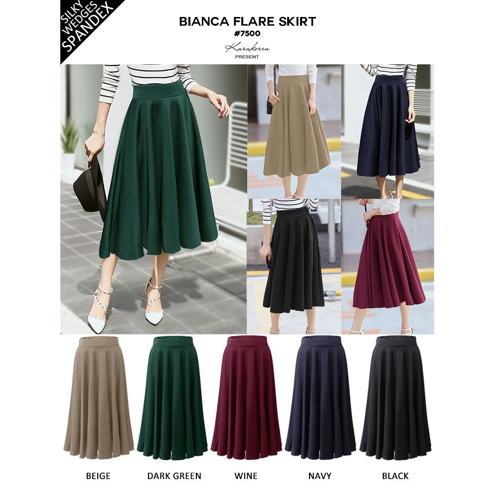 Bianca Flare Skirt(#7500)/Rok Panjang 