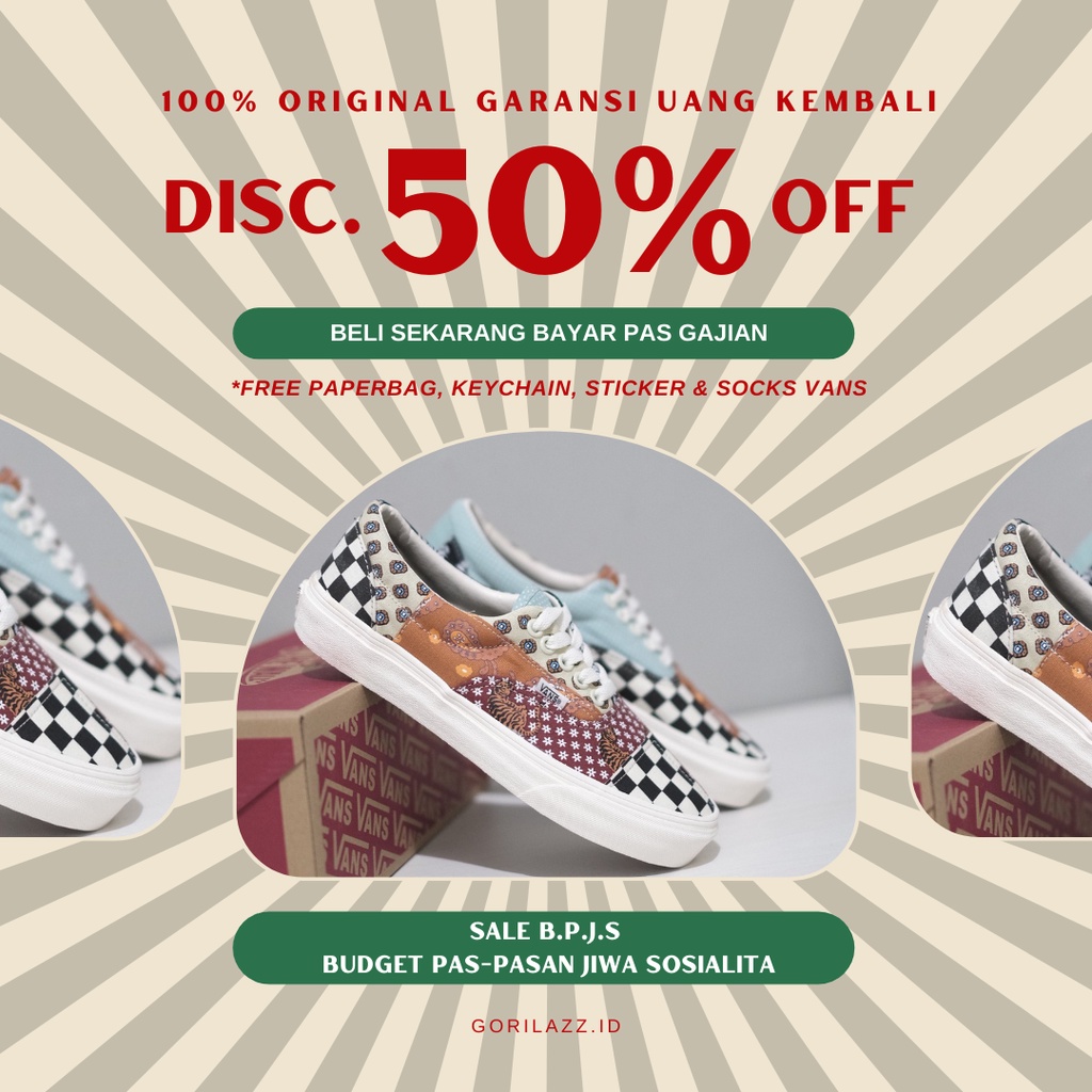 Sepatu Vans Era Tiger Patchwork Original 100% BNIB Murah