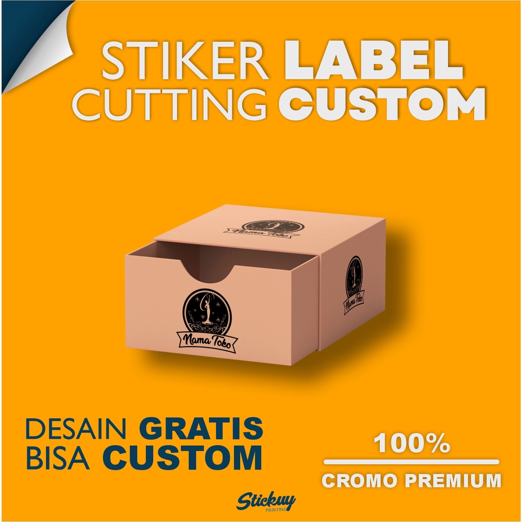 

Stiker Custom Label Sticker produk Cromo PREMIUM