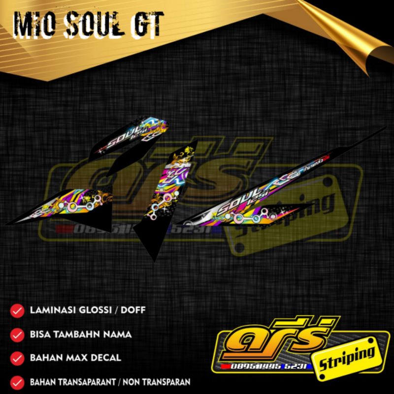 Striping Mio Soul GT Transparan Variasi
