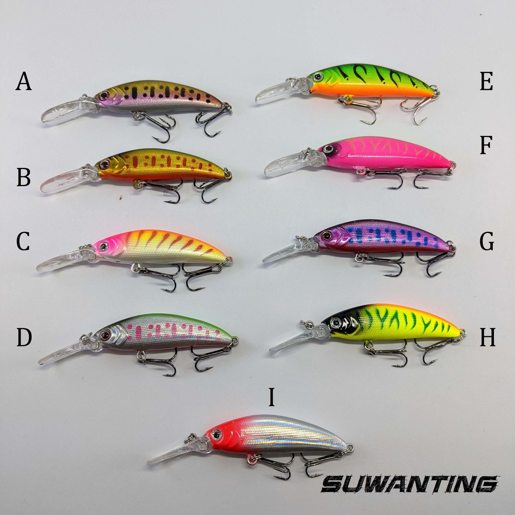 Umpan Lure Minnow 70mm 5.7g Wobbler Ultralight Longlip