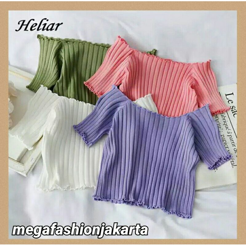 BAJU RAJUT WANITA CROP DOMIVA RAJUT