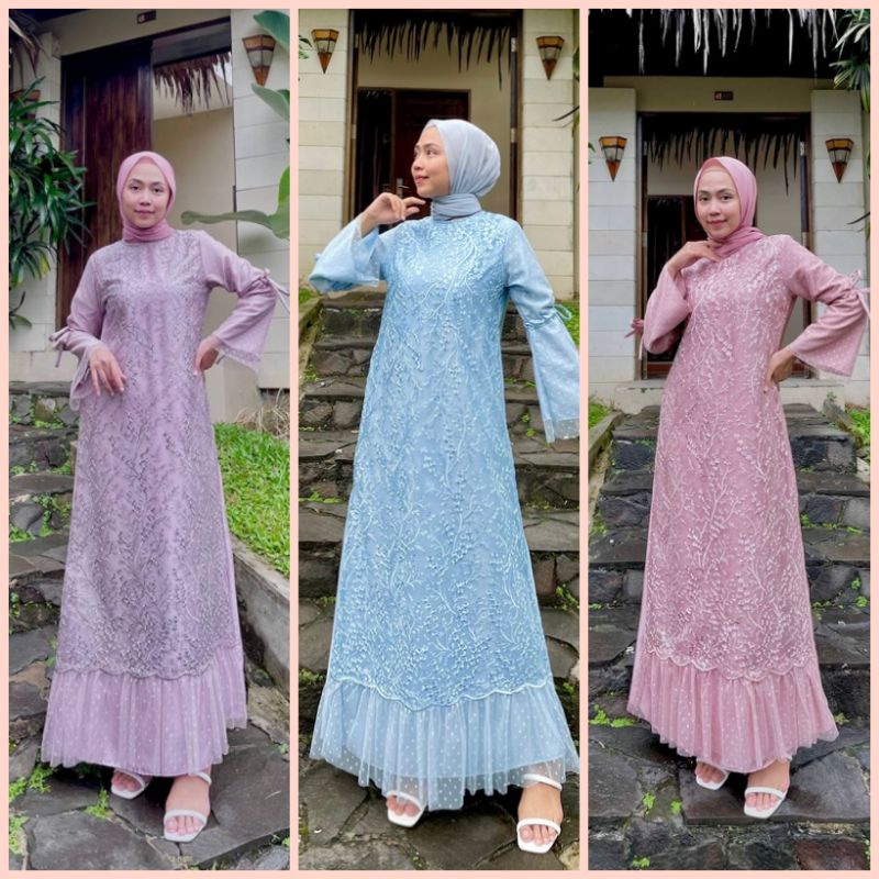 Avana Dress Kondangan Brukat Tille