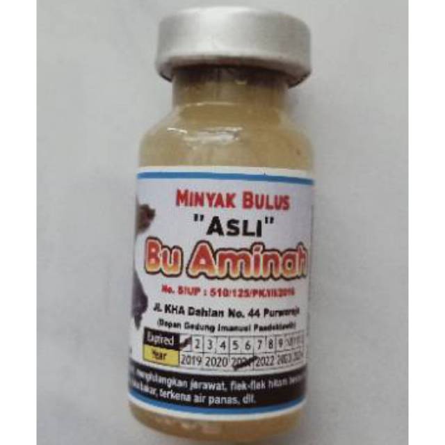 minyak bulus asli ibu aminah obat tradisional jerawat flek hitam luka bakar terkena air panas isi 15