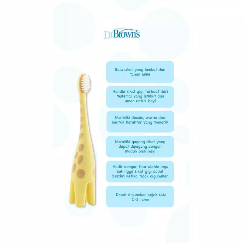 Dr browns toothbrush Giraffe / sikat gigi 0-3 years