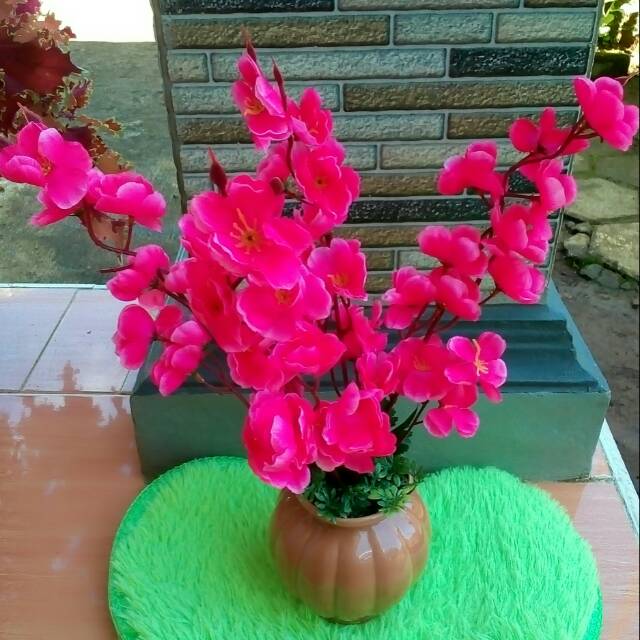 Bunga sakura pot kramik