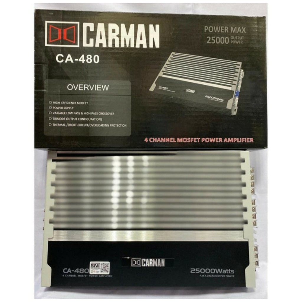 POWER CARMAN CA-480 4 CHANNEL MOSFET POWER AMPLIFIER