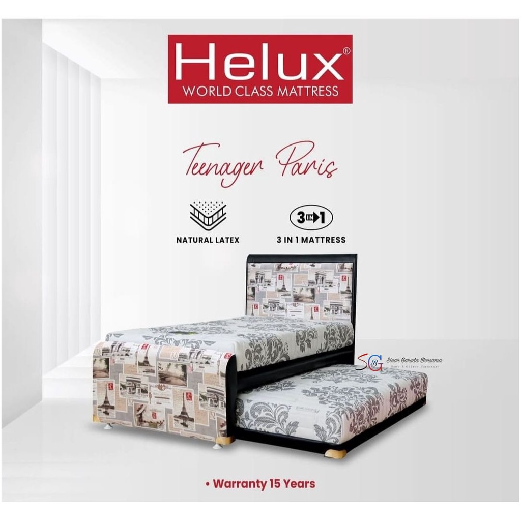 3IN1 KASUR DORONG KASUR SORONG LATEX HELUX / KASUR 3IN1 MATRAS ATAS BISA DILEPAS / KASUR SORONG PARI