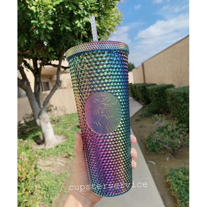 starbucks tumbler studded bling cup unicorn oil slick 710ml