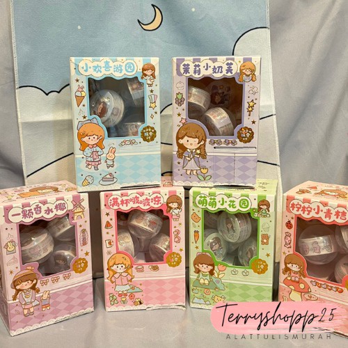 

Paket Washi Tape Kode ZS-63 1 Box isi 6Pcs Washi Tape Karakter Bisa