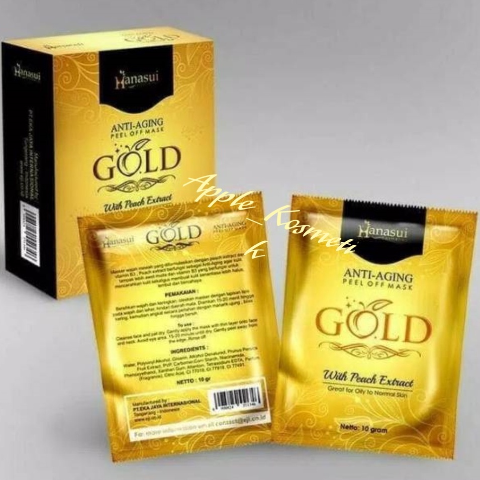 [ 1Kg = 13Box ] MASKER NATURGO GOLD HANASUI BPOM / HARGA PER BOX [ MASKER GOLD ]