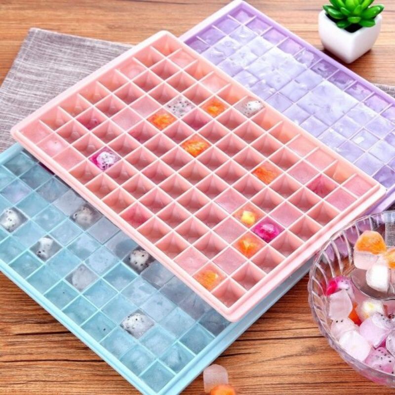 Cetakan Es Batu Kubus Kotak Diamon Jelly Agar Ice Cube Tray 96 Grid 33 grid Jelli Baking Mpasi Kulkas