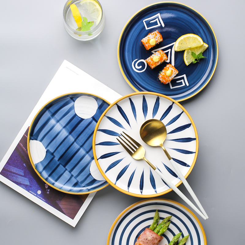 hand painted ceramic plates