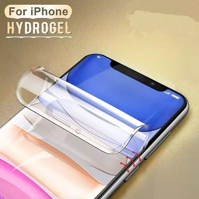 Anti Gores Hydrogel Clear iPhone 11 11Pro 11 Pro Max 12 12 Mini 12 Pro 12Pro Max Screen Guard Protector Bening Anti Gores Plastik Jelly LenturDepan Belakang