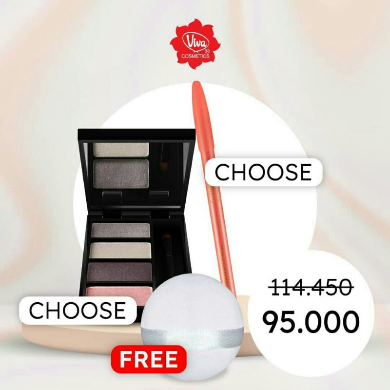 paket 1 Viva Queen Perfect Lustre Eye Shadow 1 Viva Queen Eyebrow Pencil Viva