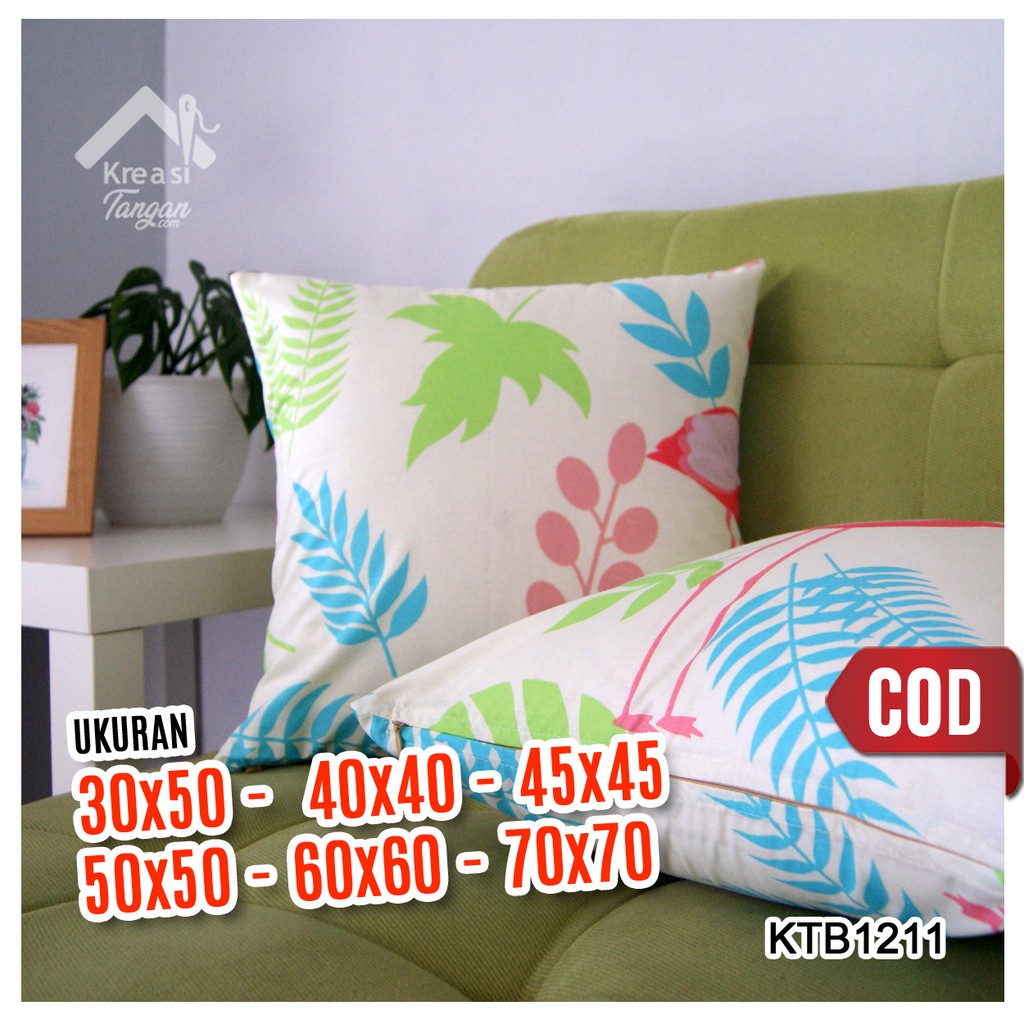 Sarung Bantal Sofa Ukuran 30x50, 40x40, 45x45, 50x50, 60x60, 70x70 - KTB1211