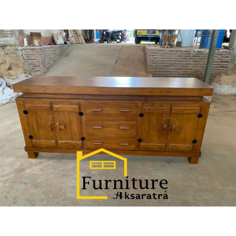 Meja Buffet Minimalis Panjang 2 meter (Meja Tv) Melayani Custom