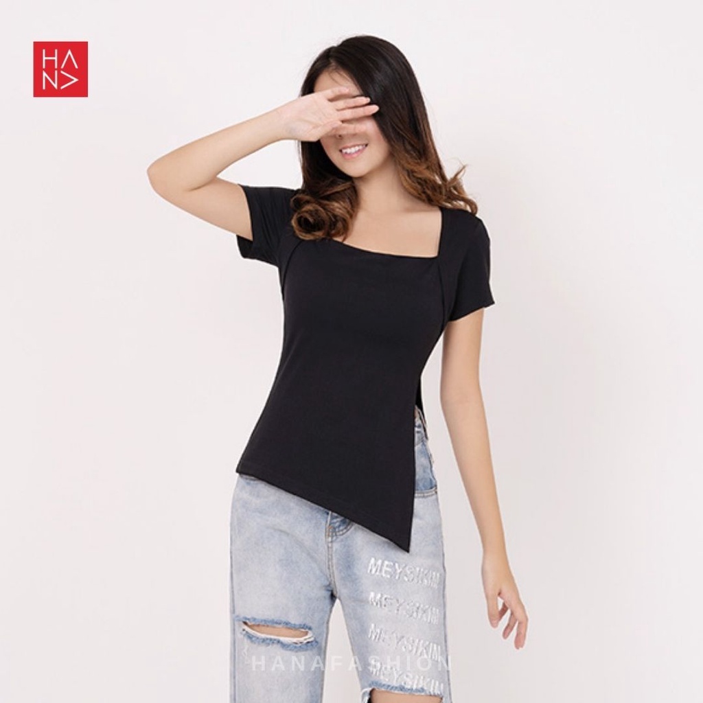 Hana Fashion - Maya T-shirt Wanita / Kaos Wanita Korean Style - TS376