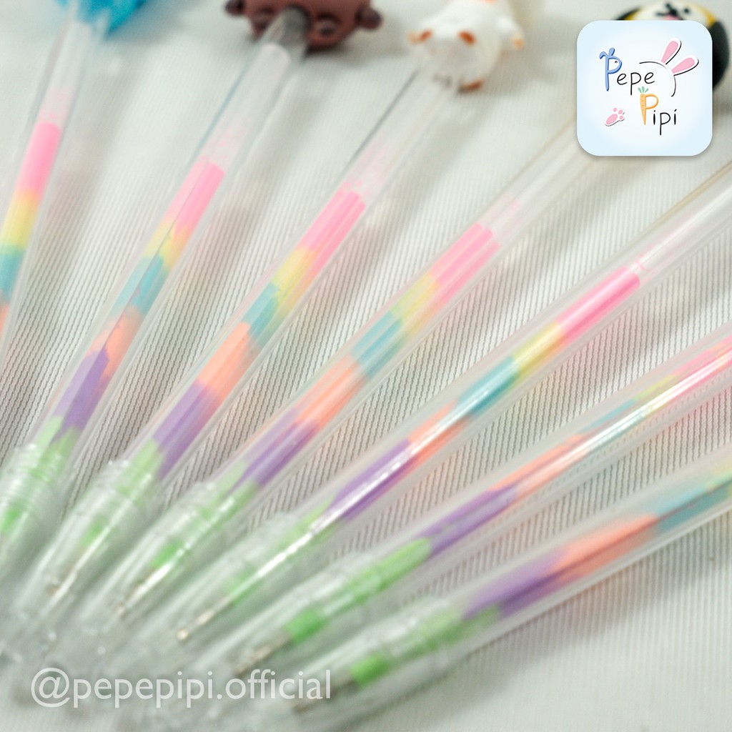 Pena Boy Band Korea Warna-warni Multi Color Pelangi Rainbow Bolpen Pen Pulpen Karakter Army Bangtan