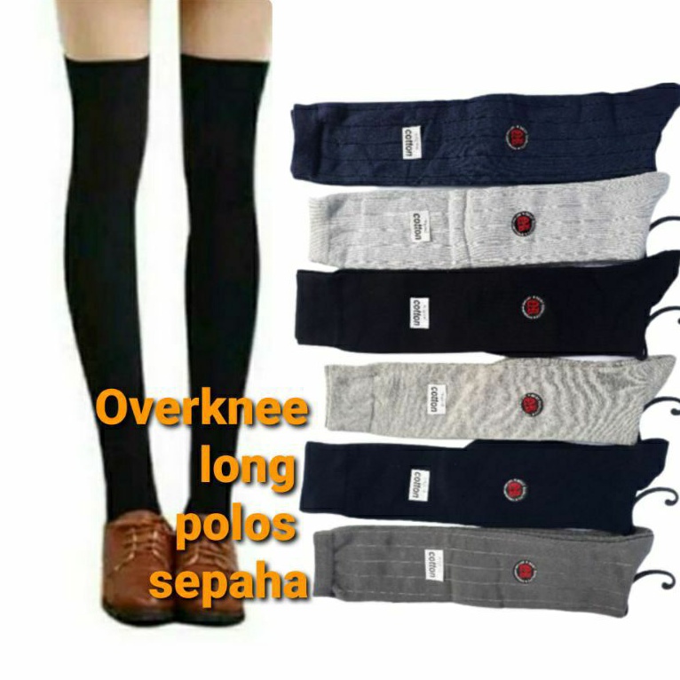 1pasang KAOS KAKI,Overknee LOng PANJANG,SEDENGKUL/sepaha dewasa