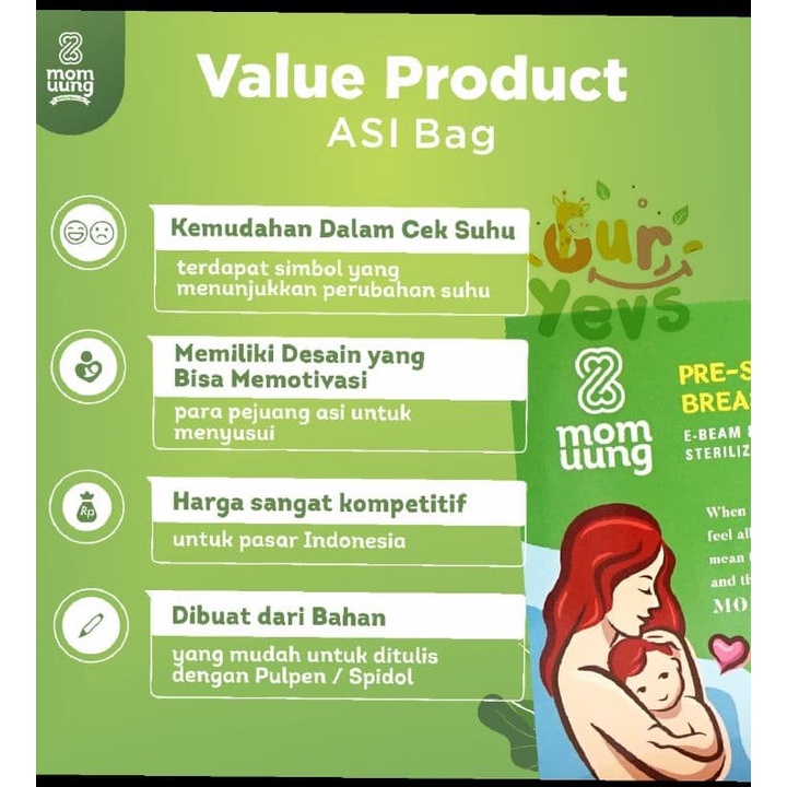 MOMUUNG KANTONG ASI MOM UUNG ASI BAG 100ML BPA FREE PURWOKERTO BANYUMAS