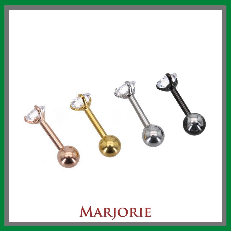 3 Cakar Kartilago Tujuan Ganda Anting-anting Stainless Steel Tragus Anting Fashion 1 Stud-MJD