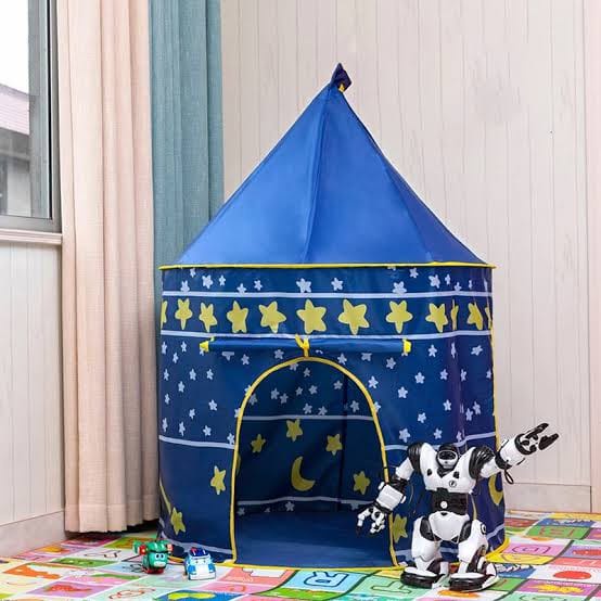 Tenda Kids Portable Tent Material Polyester / Tenda Mainan Anak Model Castle AN 8109 Pink Dan Biru