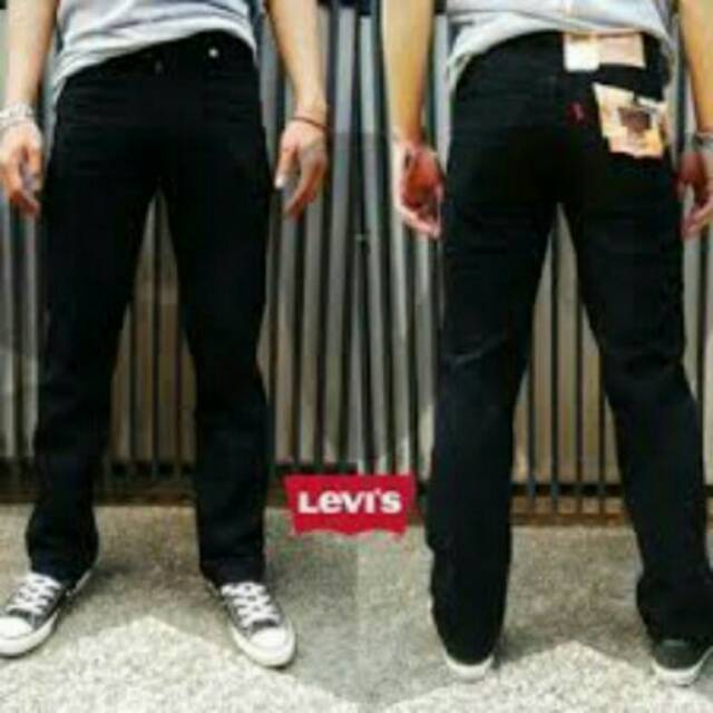 Celana jeans hitam levis standard / reguler regular pria