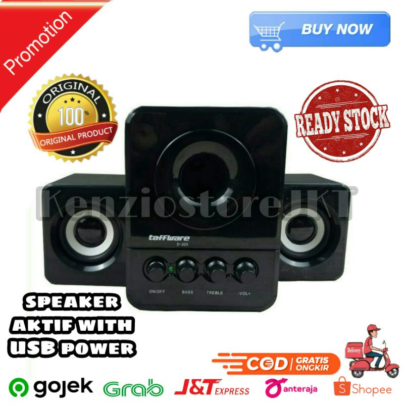 SPEAKER AKTIF WITH SUBWOFER &amp; USB POWER - TAFFWARE SADA